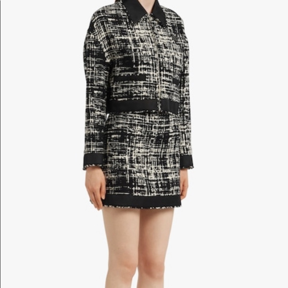 PRADA Printed fabric and Re-Nylon jacket / skirt